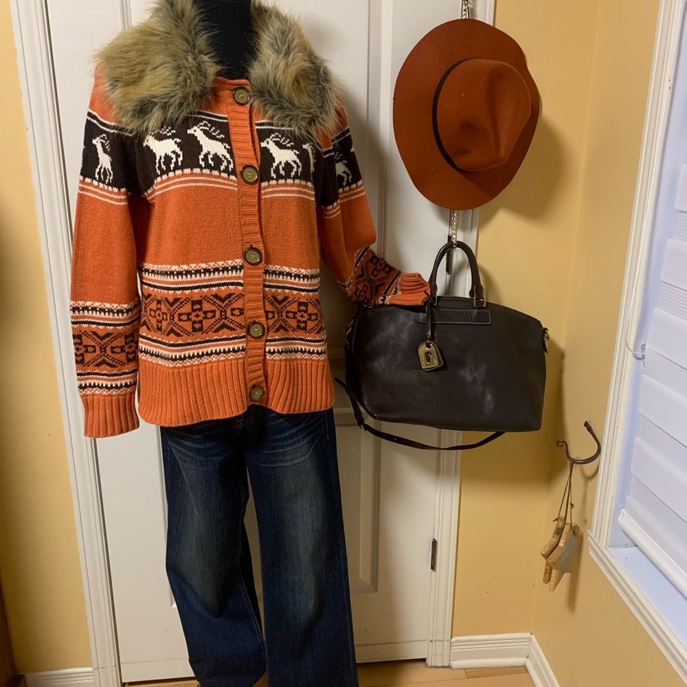 David Brooks vintage knit cardigan sweater
